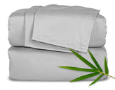 Pure Bamboo King Sheets 4-piece set on bed with silky-soft finish
