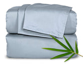 Pure Bamboo King Sheets fitted sheet with deep pockets for secure 16-inch mattress fit.