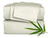 Pure Bamboo King Sheets close-up of silky soft fibers for premium comfort.