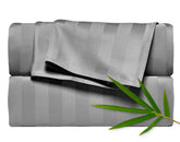 Pure Bamboo Queen Sheets show a soft silky finish for luxurious nights