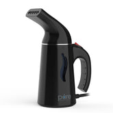 Pure Enrichment PureSteam handheld steamer, comfortable handle for quick wrinkle removal on the go.