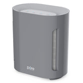 Pure Enrichment PureZone air purifier gray front view, capturing dust and allergens