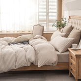 PURE ERA jersey-knit duvet cover with zipper closure for secure bedding setup