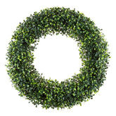 Pure Garden 19.5-inch boxwood wreath front door with UV protection for outdoor longevity.