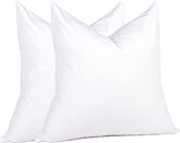 Puredown euro pillow insert 24x24 in white provides versatile back support on a sofa.