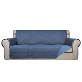 PureFit Reversible Quilted Sofa Cover in dark blue durable and plush