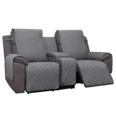 PureFit water-resistant loveseat recliner cover with console protects against spills.