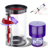 PUREGUST large bin for Dyson V10 enhances dust capacity and fit.