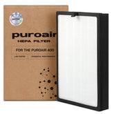 PuroAir 400 replacement filter ready for installation, enhances indoor air quality by reducing dust and pollen.