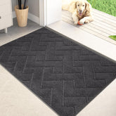 PURRUGS dirt-trapping mat, 24x35.5 front view, catches mud from shoes.