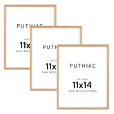 Puthiac 11x14 solid oak frame with plexi front for safe wall display
