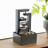 PUULYE desktop waterfall fountain small on a desk for calm focus.