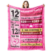 PVDSAVE 12-year-old girl blanket with words design offers inspiring gifting vibes.