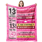PVDSAVE blanket on a sofa provides cozy warmth for a 13th birthday celebration