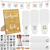 Pydeeirom 201 Pcs baby shower set packaging shows complete decorating kit essentials.