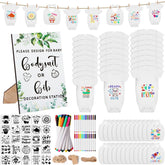 Pydeeirom baby shower game sign decor boosts guest participation.