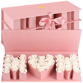 The PYQTH mom box pink cover with ribbon detail highlights elegant gift presentation for flowers.