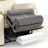 PYURIFAI recliner foot rest cushion with removable semi-cylinder for customizable knee and ankle support.