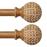 QDWIS imitation wood grain leaf finials add natural charm to any window