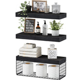 QEEIG bathroom shelves over toilet front view demonstrates compact, space-saving storage.