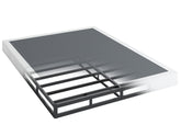 QEROMY 5-inch low-profile box spring with sturdy steel frame supports queen mattresses.