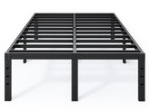 QEROMY full-size bed frame with 18 inch height providing ample under-bed storage
