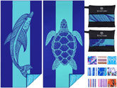 Qinqinamu 2-pack towels unfolded, oversized 71x32, pool and travel ready.