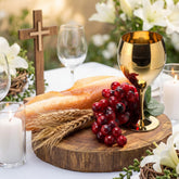 Qinyoung Holy Communion gold chalice for a dignified table setting.
