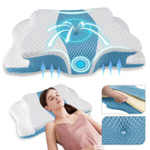 QIUBABYO pain relief cervical pillow contour supports neck alignment for restful sleep