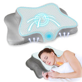 QIUBABYO pain relief cervical pillow ergonomic contour supports neck and spine alignment