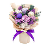 QOEAZY preserved flowers bouquet in a gift box, ready to gift and display.