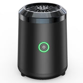 Qomkky portable incense burner front view showing sleek electroplated finish for stylish home decor