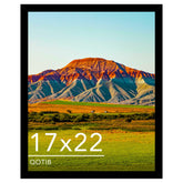 QOTIB 17x22 frame back view with mounting hardware for secure wall hanging.