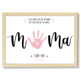 QOUBAI Mother's Day handprint kit packaging, ready-to-gift presentation for a heartfelt surprise