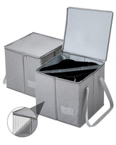 Qozary 2pack hanger organizer dustproof lid keeps hangers protected and organized.
