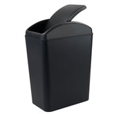 Qskely 4-5 gallon trash can with swing-top lid for easy disposal