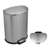 QUALIAZERO 50L trashcan with D-shape design for spacious kitchens.