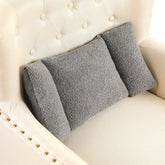 Queekay fleece lumbar pillow with 3-section design supports posture during long work sessions