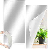 Queekay 12x24 gym mirror tiles brighten the workout wall and reflect light.