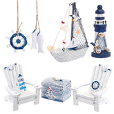 Queekay lighthouse decor on a shelf adds coastal charm and sunlight-inspired ambiance.