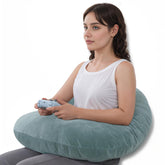 QUEEN ROSE Reading Pillow with arm-rest supports arms for reading and gaming.