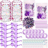 Quelay 134-pcs Kpop disco party favors set, ideal for festive decor and gifts.