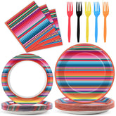 Qyeahkj Mexican Fiesta 9-inch plates for sturdy service and quick cleanup.