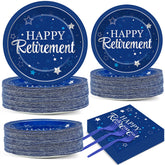 Qyeahkj retirement plates 9 inch sturdy disposable dinnerware for quick post-party cleanup