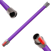 Qygba Dyson wand tube in purple demonstrating extended reach for high-cleaning tasks.