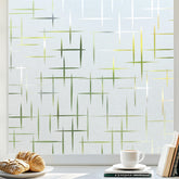 Rabbitgoo cross-pattern window privacy film blocks peering while letting natural light through.
