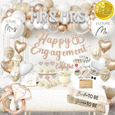 RainMeadow 261pc engagement kit balloon arch for chic wedding backdrops.