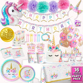 RainMeadow unicorn birthday plates for sturdy, leak-resistant party dining.