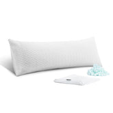 Rainmr extra thick body pillow memory foam 20x54 offers full-body support for all sleep positions.