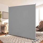 RANTILA grey single large panel room divider, front view, privacy in an open office.